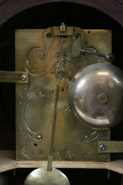 Good quality 19th Century Oak cased Bracket Clock with Fusee movement, signed "Edwd Bird Bristol", - Image 4 of 10