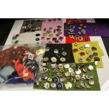 Collection of approx. 280 bowling badges on cloths to include many local interests featuring Holt,