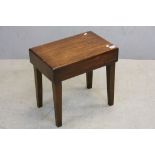 19th century Mahogany Bidet or Baby Bath / Stool (lacking ceramic liner), 46cms long x 43cms high