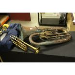 J Higham standard class vintage tuber and a Boozy and Co class A trumpet