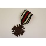 A World War One / WW1 German 1914-1918 Cross Of Honour For Combatants, Maker Marked To Verso.