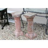 Pair of composite stone Corinthian Columns