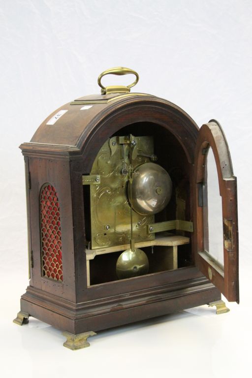 Good quality 19th Century Oak cased Bracket Clock with Fusee movement, signed "Edwd Bird Bristol", - Image 3 of 10