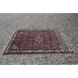 Eastern Red Ground Wool Rug, 217cms x 150cms