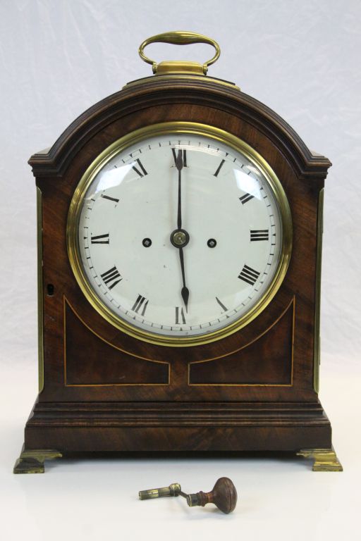 Good quality 19th Century Oak cased Bracket Clock with Fusee movement, signed "Edwd Bird Bristol", - Image 9 of 10