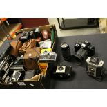 Large quantity of camera to include Nikon, Illford, Coronet cadet