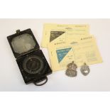 A Small Collection Of World War Two / WW2 Militaria To Include A Motor Fuel Ration Book, A