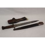 A World War One / WW1 British Short Bayonet With The E.R. Crown Cypher To One Side And The Broad