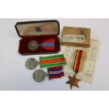 Three Full Size British World War Two / WW2 Medals To Include The Defence Medal, The British War