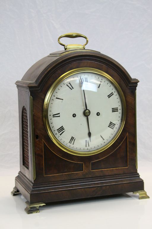 Good quality 19th Century Oak cased Bracket Clock with Fusee movement, signed "Edwd Bird Bristol",