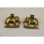 A Pair Of Duke Of Wellingtons West Riding Regiment Collar Badges. Brass And White Metal Construction