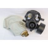 A British Armed Forces S10 Respirator / Gas Mask, Marked Avon 1988, Together With A Vintage East