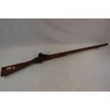 A East India Pattern Brown Bess Flintlock Rifle With 39" Inch Sighted Barrel, full stocked with