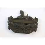 A 4th Battalion Of The Gloucestershire Regiment OSD Cap Badge. Two Blade Fixings To The Rear And