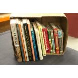 Box of books all relating to clocks