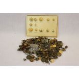 A Large Collection Of Military Regimental Buttons And Badges To Also Include Navy And Air Raid