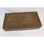 A Vintage Post World War Two / WW2 Wooden Ammunition Box Dated 1951.