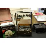 Hanimex Han-O-Matic 36, 35mm slide projector with 2 magazine loaders in carry case, with a Kodak