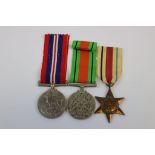 A Group Of Three Full Size British World War Two / WW2 Medals To Include The British War Medal,