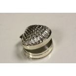 Silver Clam Shell pill box