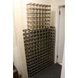 Large Wooden and Metal 140 Bottle Wine Rack and a Smaller 36 Bottle Wine Rack