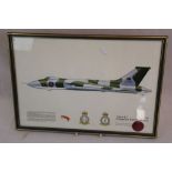 A Limited Edition Framed And Glazed Print Of A Vulcan K2 From 50 Squadron R.A.F. Waddington.