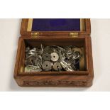 Box of silver and white metal jewellery including rings, chains, bracelets etc