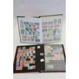 Two stamp album containing some foreign and colonial stamps