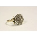 Ladies Hallmarked 9ct Gold & Diamond cluster Ring