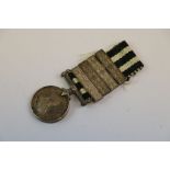 A Miniature St John's Ambulance Service Medal With Four Bars, Complete With Original Length Of