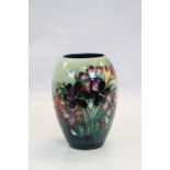 Vintage Moorcroft Pottery vase, hand painted with "Spring Flowers", stands approx 18cm is fully