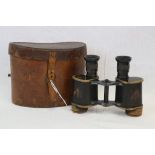 A Pair Of World War One / WW1 British Military Issued Dolland Prismatic x6 Field Binoculars With