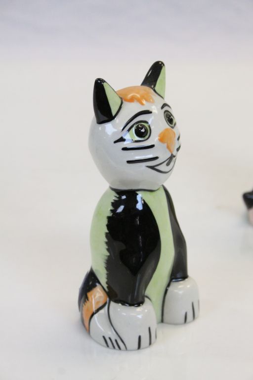 Two hand painted Ceramic Cats by "Lorna Bailey", the tallest approx 14.5cm - Image 2 of 5