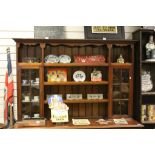 Late 19th / Early 20th century Mahogany Dresser, the upper section with open and glazed shelves over