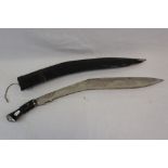 A Large Kukri Knife With Original Sheath.