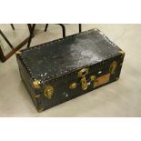 Vintage Travelling Trunk with Cunard Stickers