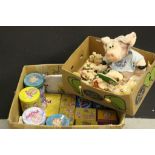 Box of approx 45 Piggin figures, 21 boxed, 4 in tins, remaining loose