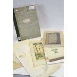 A folio containing three after Rackham coloured prints from Peter Pan in Kensington Gardens,