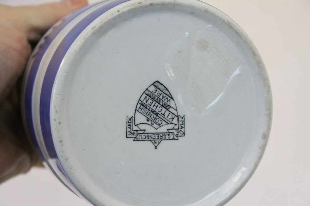 T G Green Cornishware ' Currants ' Storage Jar, black shield mark to base - Image 4 of 5