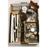 Mixed vintage Collectables to include various Gents & Ladies Wristwatches, Zorba Pocket watch, Brass