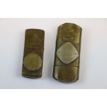 Two Vintage Military Brass Trench Lighters.