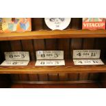 Six Vintage Advertising ' C.W.S Pure Sweets, Value for Money ' Shop Display Price Cards, circa