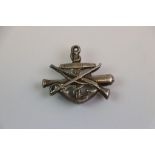A Vintage White Metal Corps Of Commissionaires Long Service Award Badge.