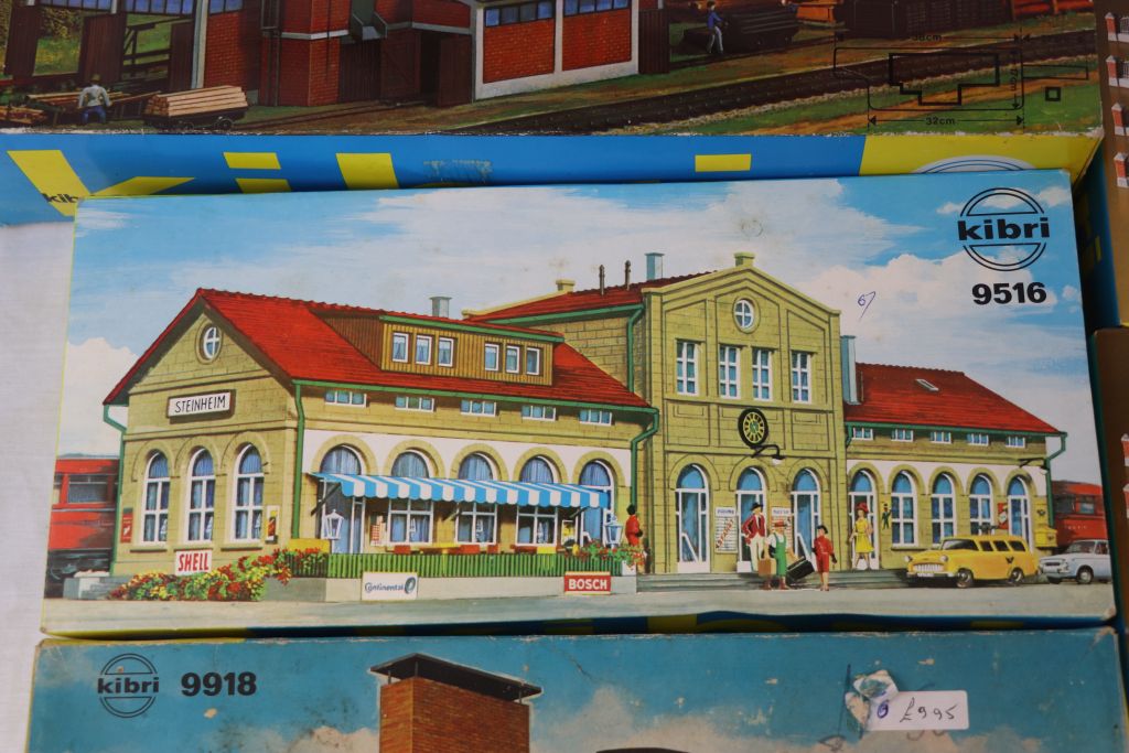 Collection of 13 boxed and unmade Kibri HO scale model buildings and kits to include 9796 (box - Image 13 of 16