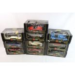 10 boxed 1:18 Burago to include 3020 Mercedes-Benz 500K Roadster 1936, 3030 Dodge Viper, 3001 Rolls-