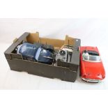 Four 1/10th scale remote control cars including Tamiya to include a Volkswagon BAJA Bug, a Vintage