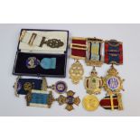 Collection of vintage RAOB / Masonic Medals to incl Hallmarked Silver & Enamel "Services rendered"