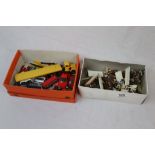 Quantity of plastic Airfix horse and military figures and a group of diecast vehicles