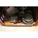 Tray of vintage Barometers and parts