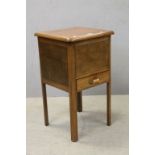 Mid 20th century Sewing Cabinet with Lift Lid and Drawer together with a Box of mainly Sylko